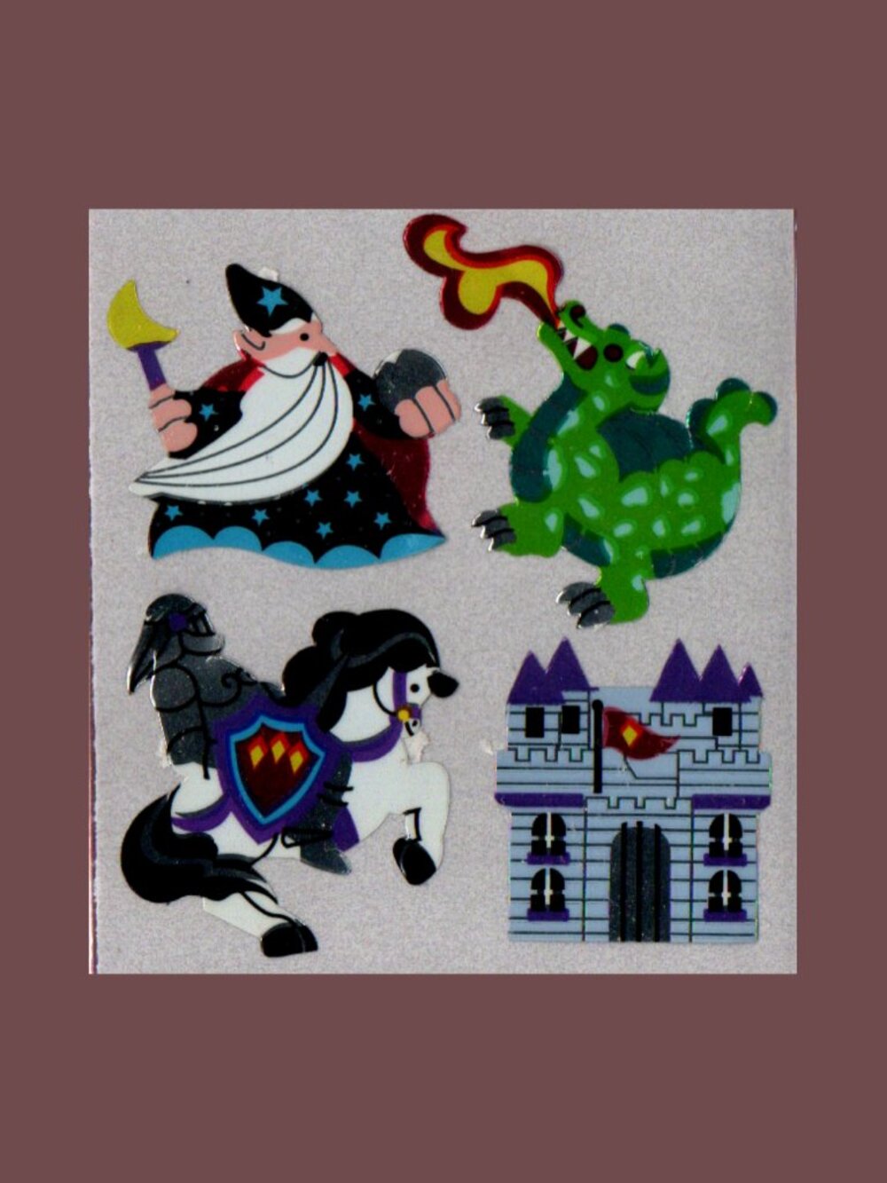 5/$20 Sandylion Fantasy Mylar Vintage Glittery Stickers New Backing